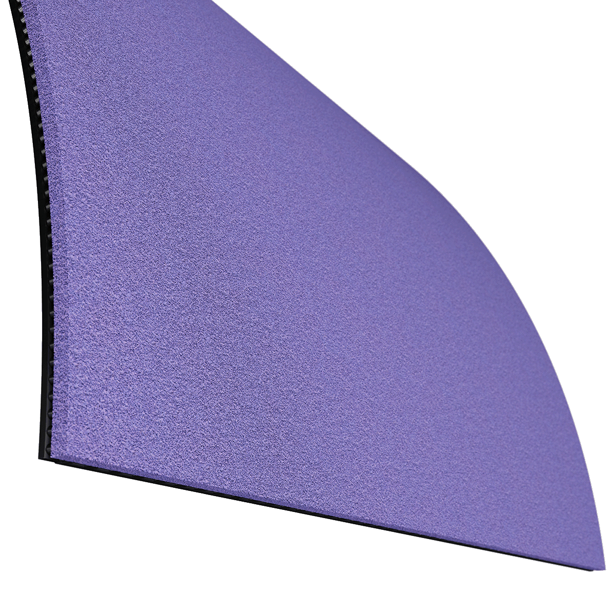 Lila, rechteckiger Tischtennisbelag mit gummierter Unterseite.