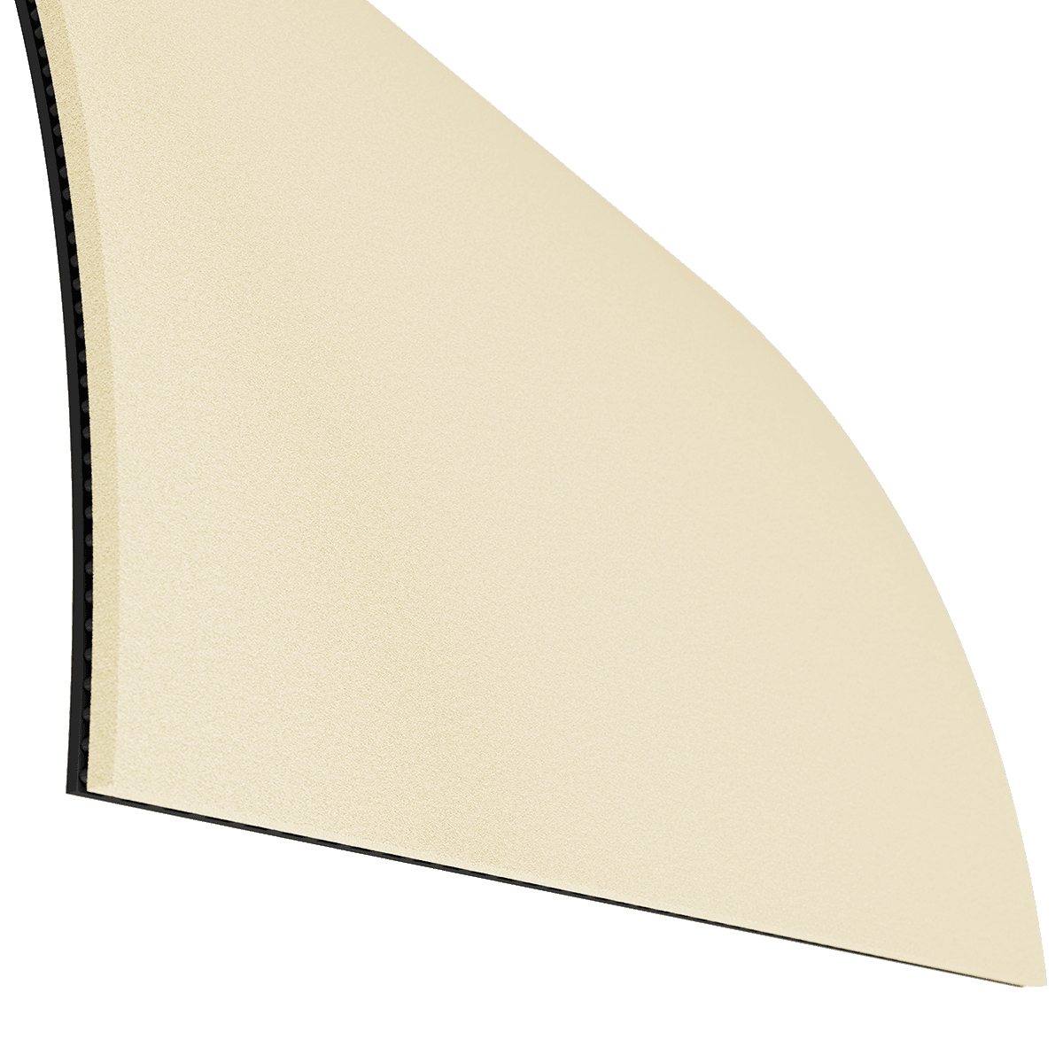 Beige selbstklebende Schaumstoff-Pads mit abziehbarer Rückseite, Detailansicht.