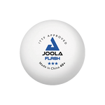 Weißer JOOLA Flash Tischtennisball, ITTF-zugelassen, 40+ Größe, 3-Sterne Qualität, Made in China.