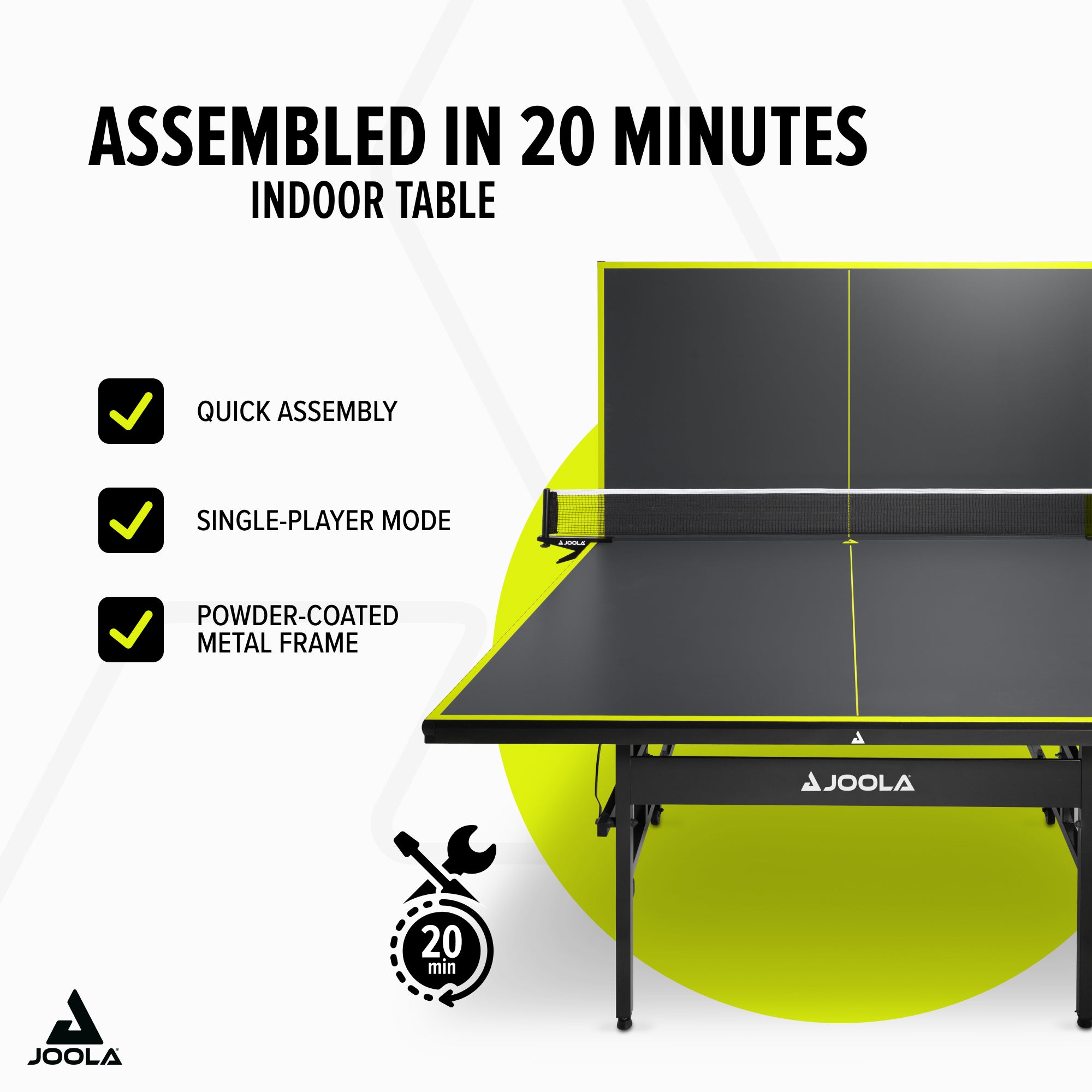 JOOLA Inside J15 – Stylish Table Tennis Table with 15 mm Surface