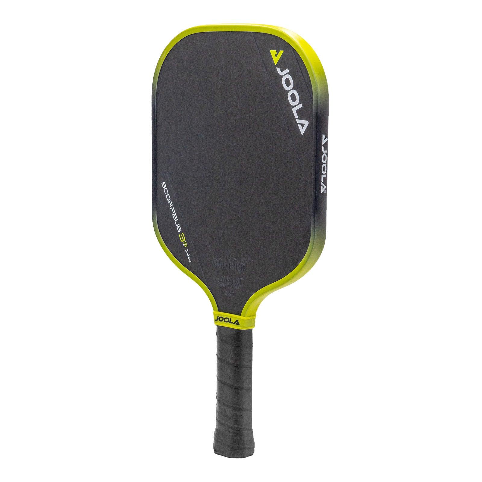 Rückansicht des JOOLA Pickleball Schläger Anna Bright Scorpeus 3S 14, mit Sicht auf die Materialbeschaffenheit.