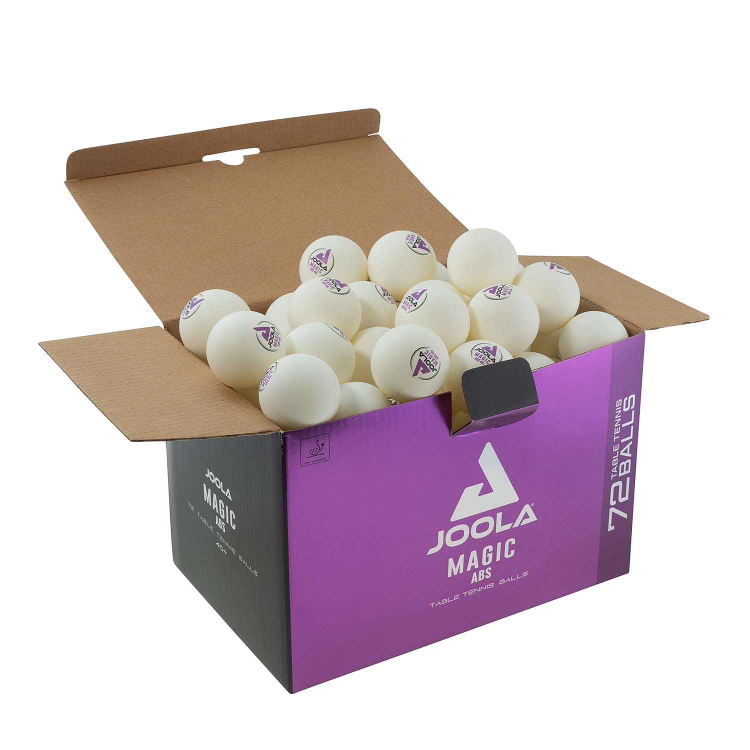 JOOLA Tischtennisball MAGIC ABS 40+ - Detailaufnahme des Griffbereichs für bessere Kontrolle.