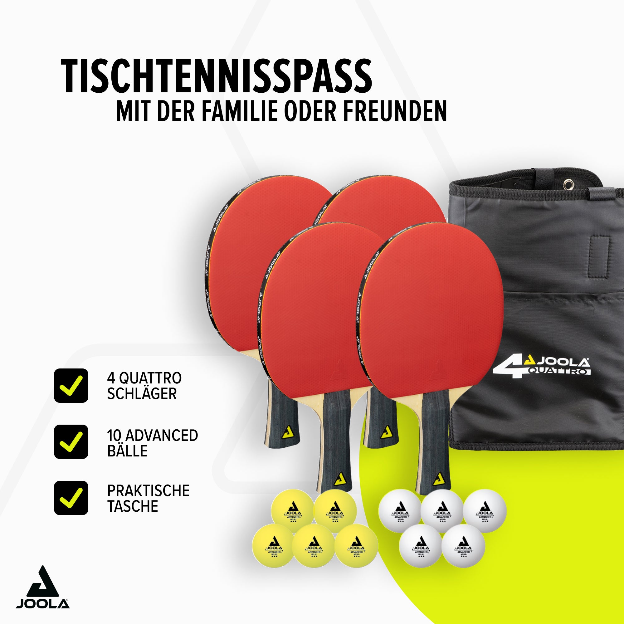 JOOLA Tischtennis-Set Quattro