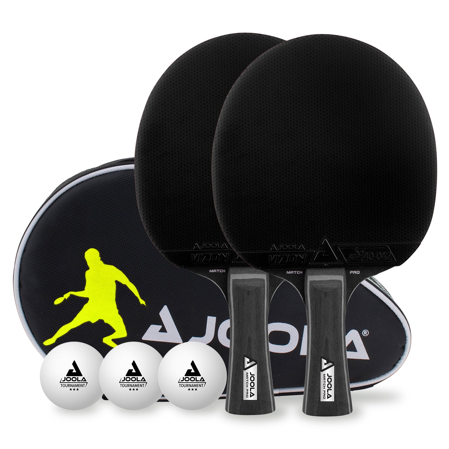 JOOLA TISCHTENNISPLATTE TRANSPORT + TISCHTENNIS-SET BLACK DUO PRO