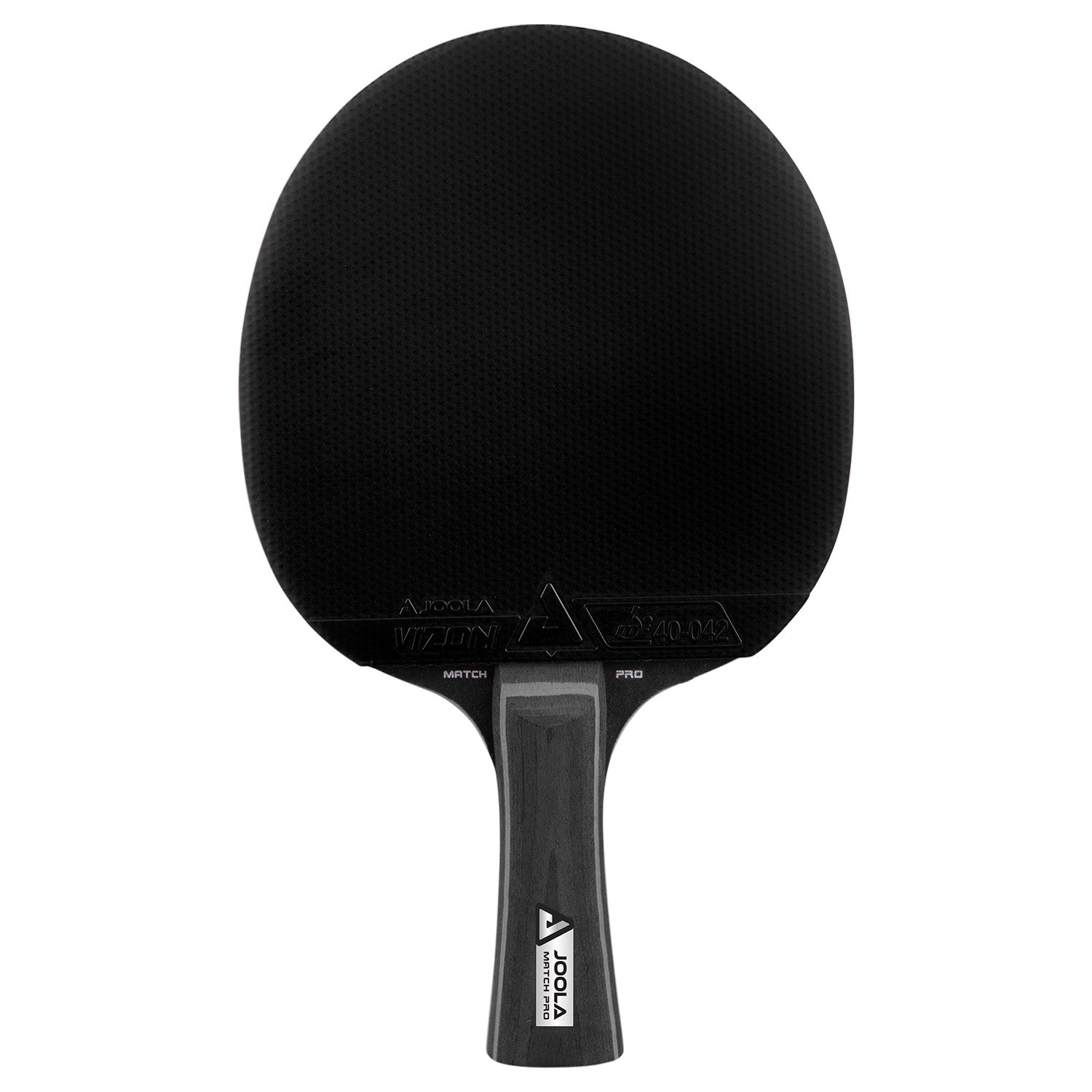 Vorderansicht des JOOLA Tischtennisplatte TRANSPORT + TISCHTENNIS-SET BLACK DUO PRO, hebt das elegante Erscheinungsbild hervor.