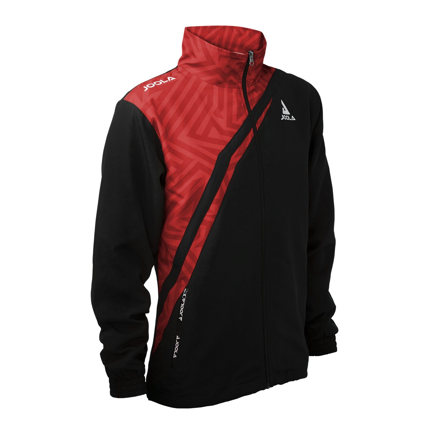 Vorderansicht des JOOLA TrainingSJACKE SYNERGY, hebt das elegante Erscheinungsbild hervor.