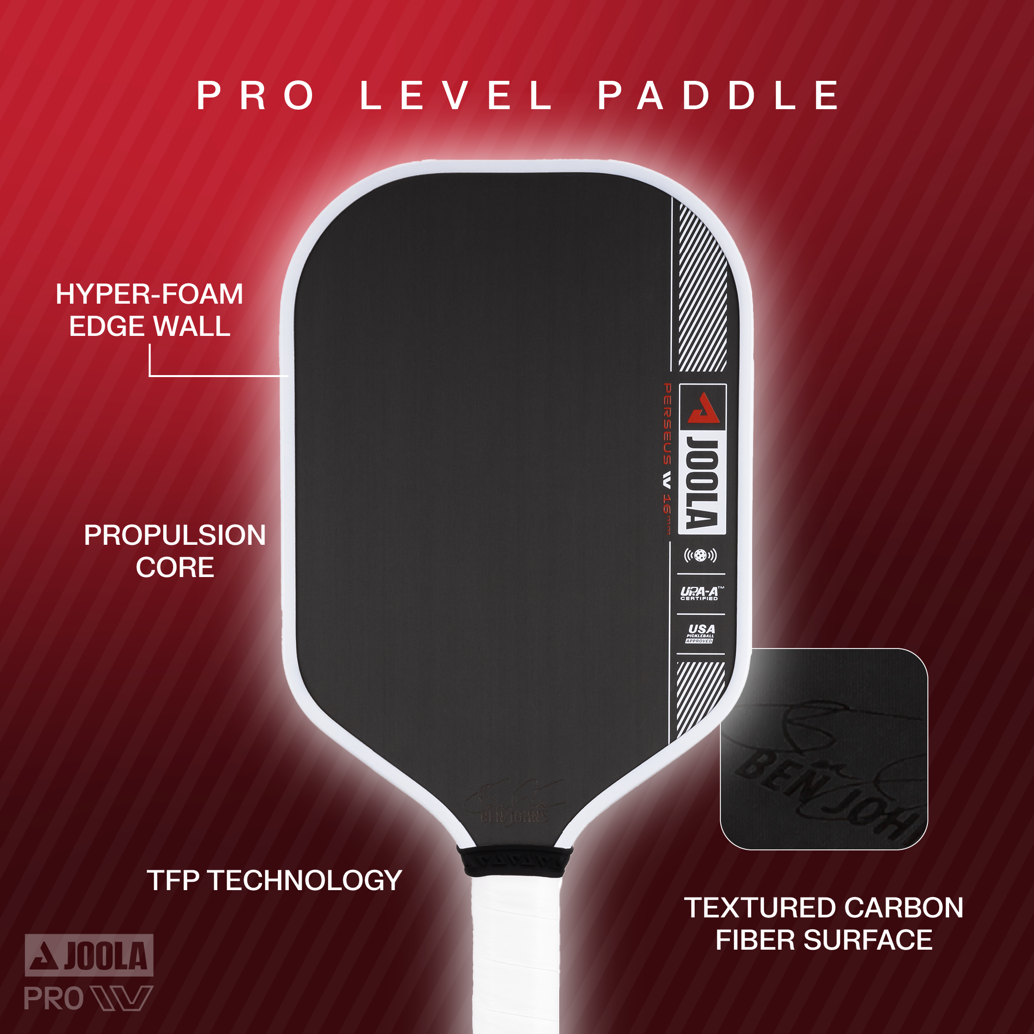 Joola Pickleball Paddle Ben Johns Perseus Pro IV 16