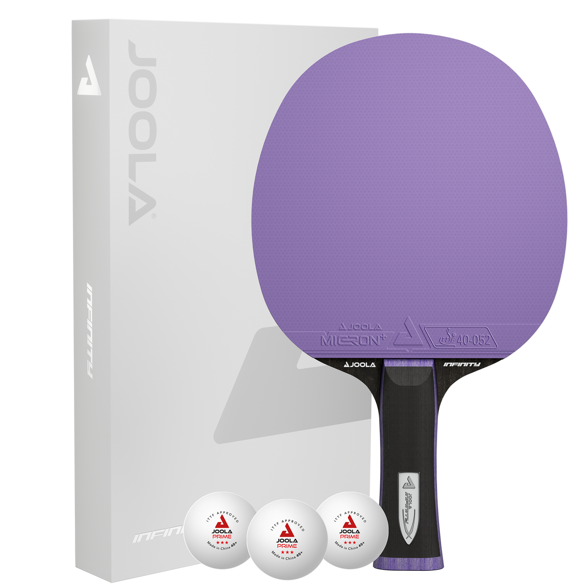 JOOLA Tischtennisschläger White Infinity Carbon + 3 Prime-Bälle*** 40+
