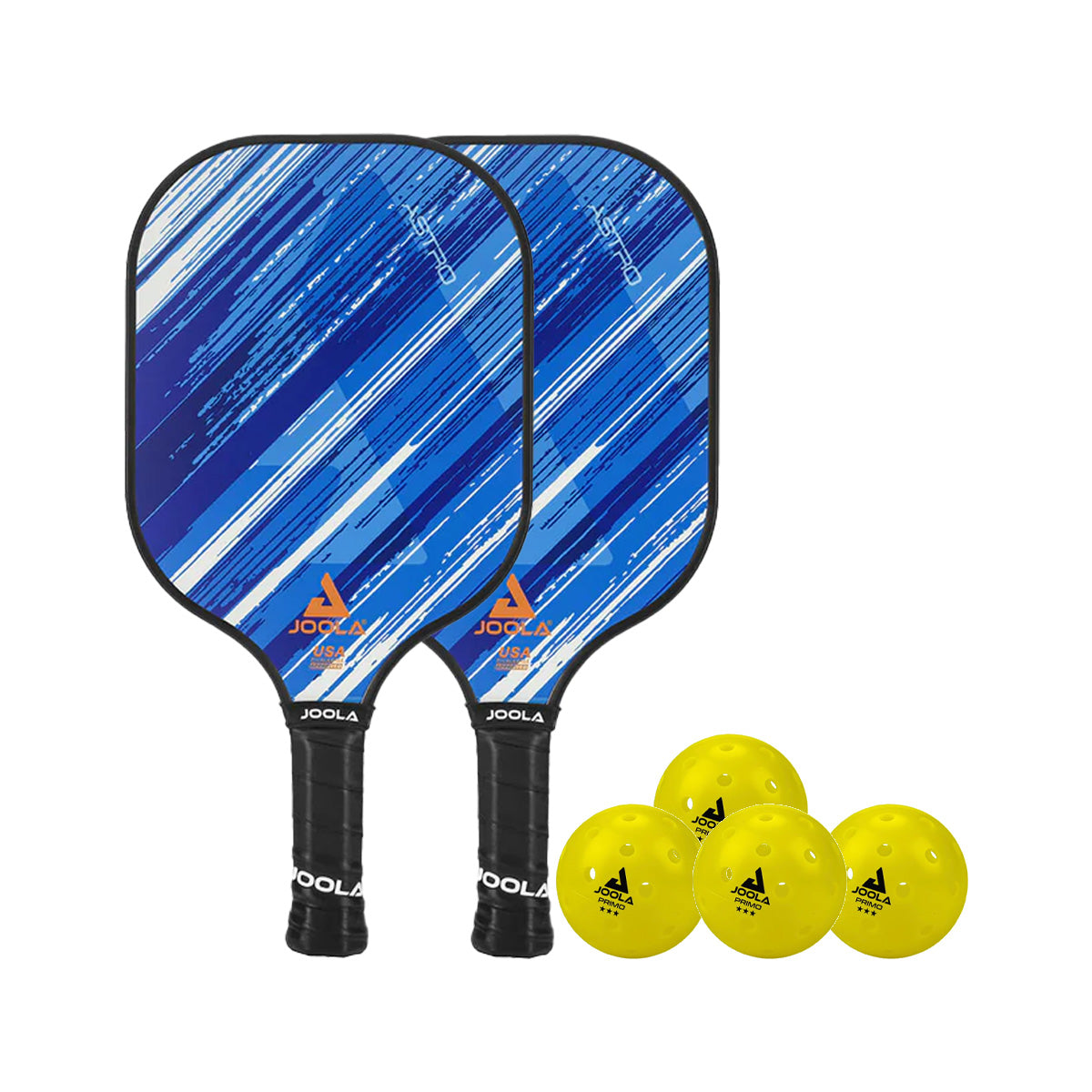 Joola Pickleball Set 2x astro paddle + 4er Primo Ball set